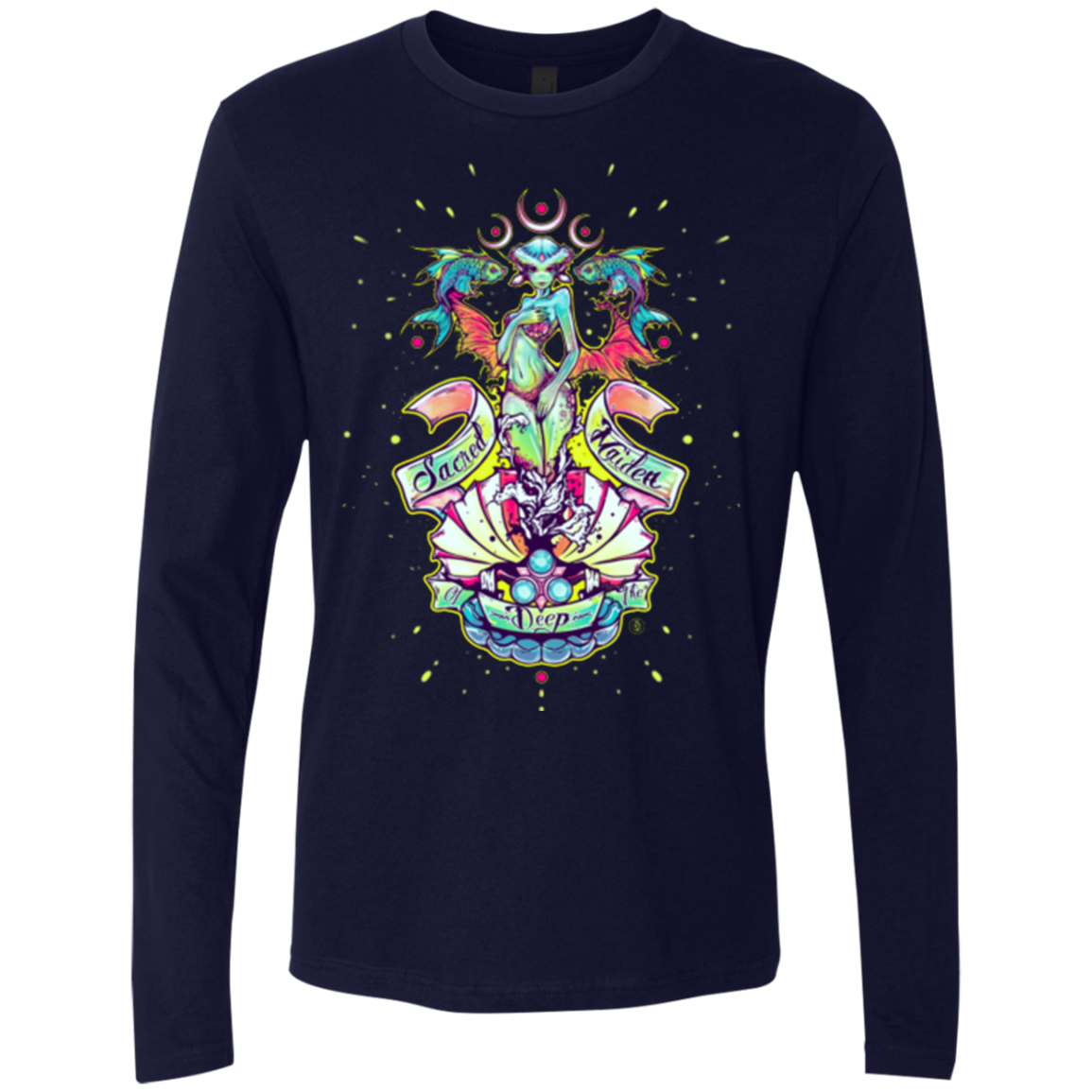 Sacred Maiden of the Deep Men's Premium Long Sleeve