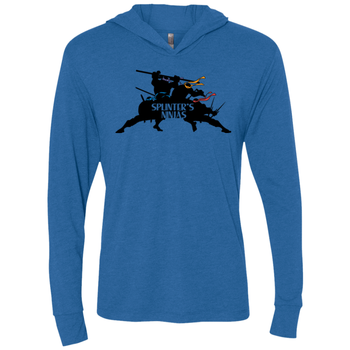 Splinters Ninjas Triblend Long Sleeve Hoodie Tee