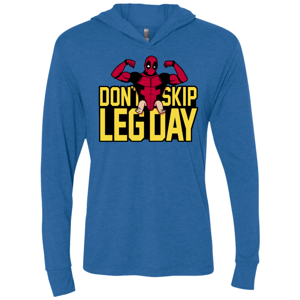 Dont Skip Leg Day Triblend Long Sleeve Hoodie Tee