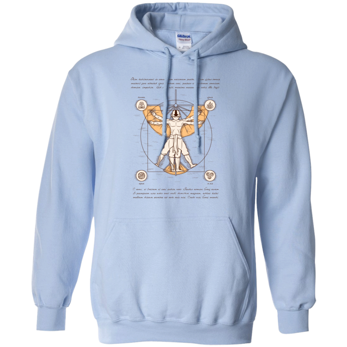 Vitruvian Aang (1) Pullover Hoodie