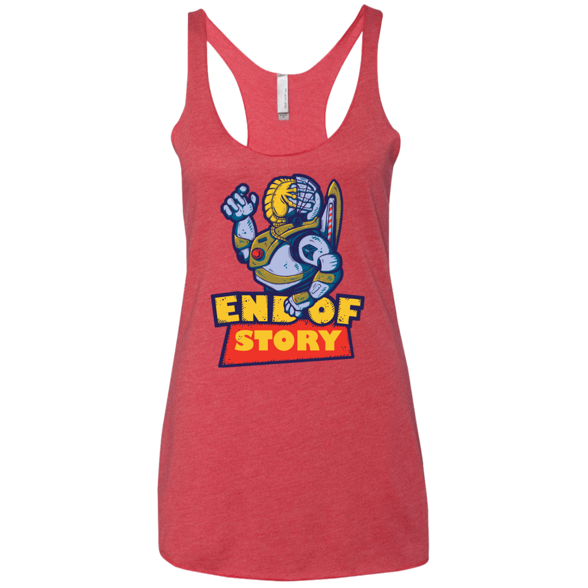 END OF STORY Women's Triblend Racerback Tank