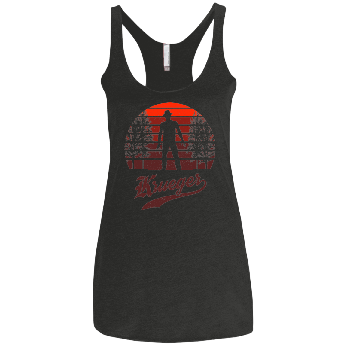 Horror Sun Set Krueger Women's Triblend Racerback Tank