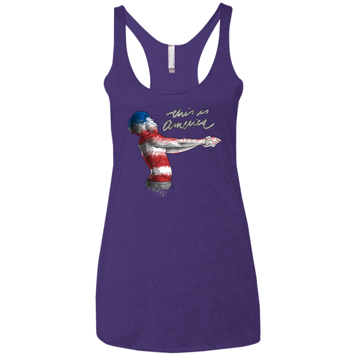 America Women's Triblend Racerback Tank