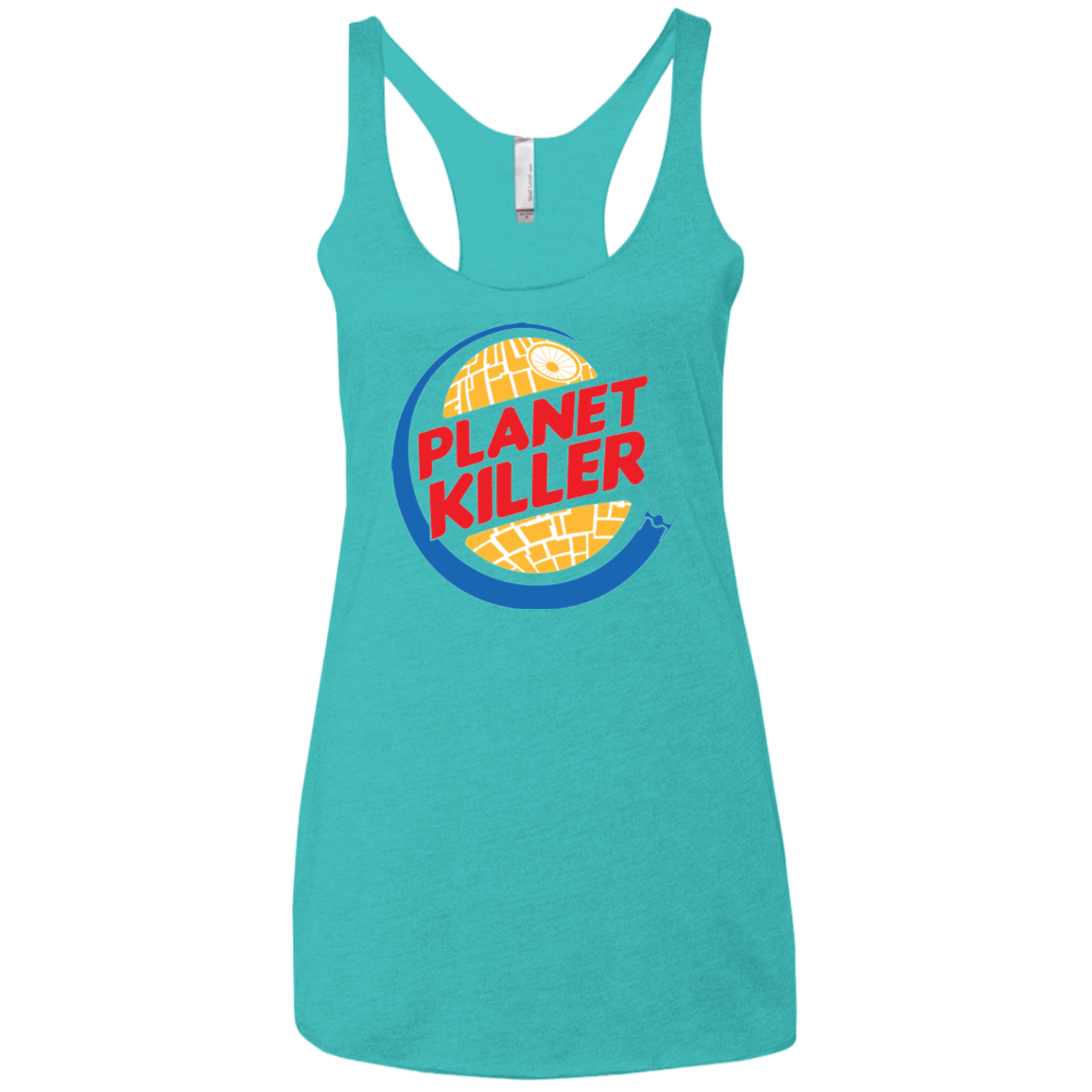 Planet Killer Women's Triblend Racerback Tank