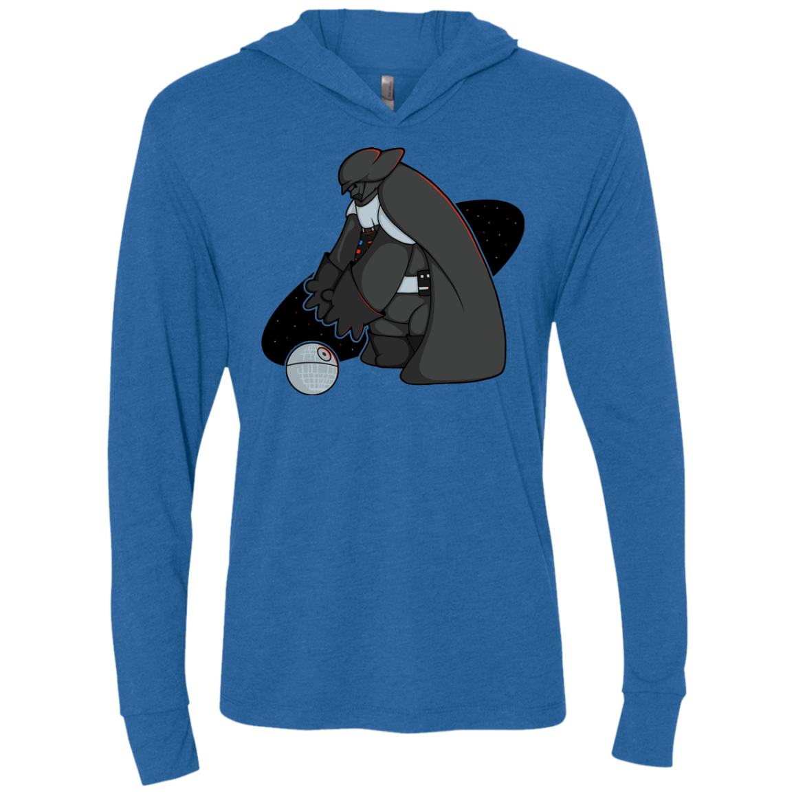 Darth Hero Sith Triblend Long Sleeve Hoodie Tee