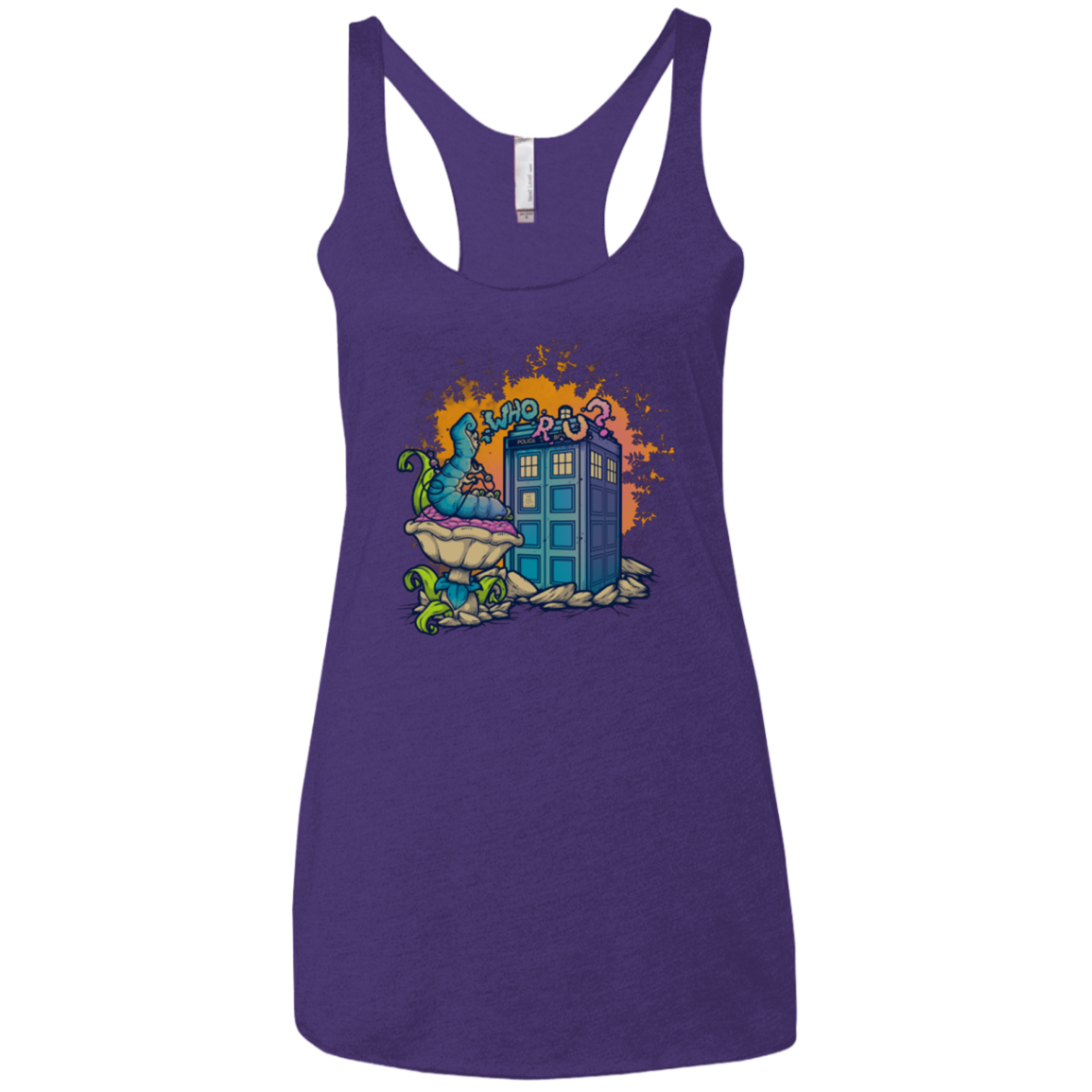 WHO R U 2 Women's Triblend Racerback Tank