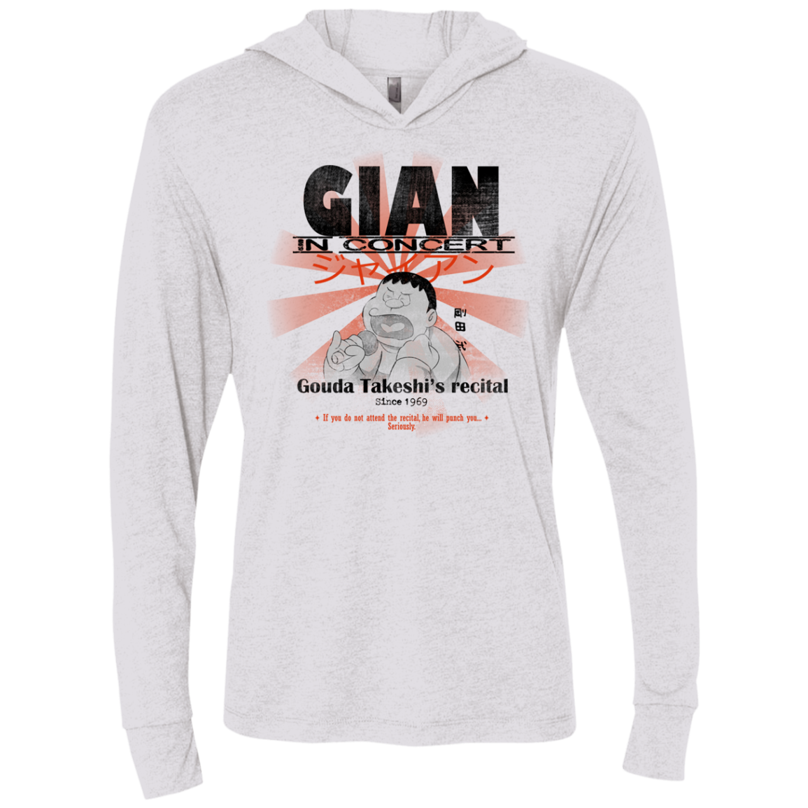 Gian Concert Triblend Long Sleeve Hoodie Tee