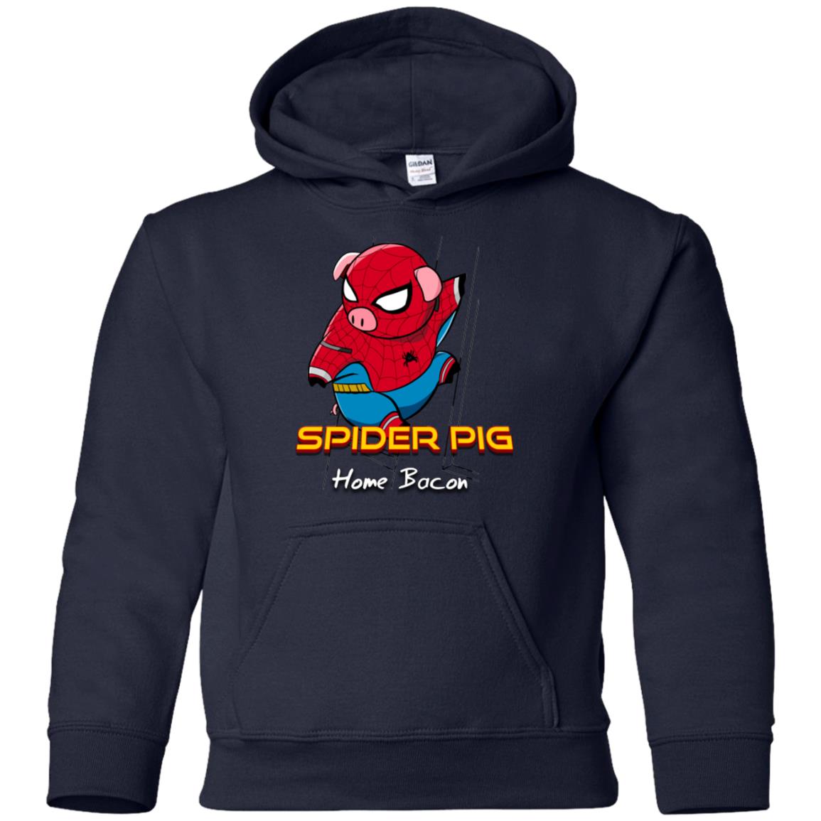 Spider Pig Build Line Youth Hoodie