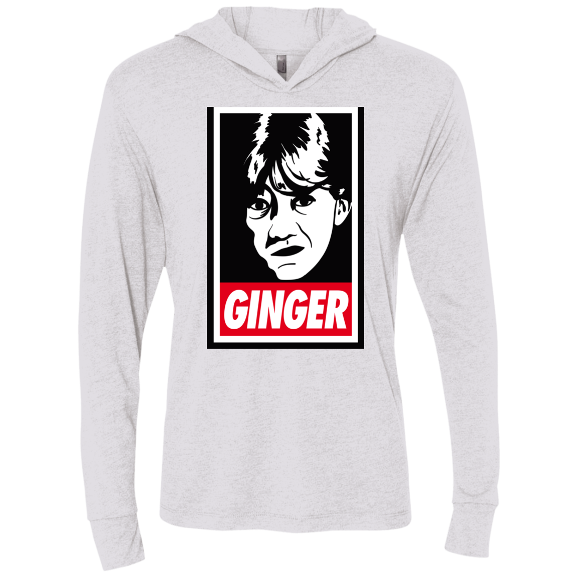 GINGER Triblend Long Sleeve Hoodie Tee