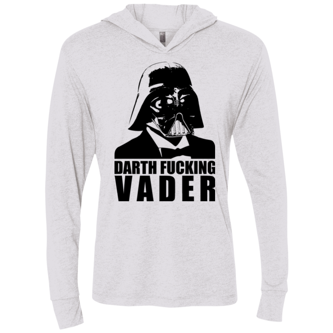 Dart Fucking Vader Triblend Long Sleeve Hoodie Tee