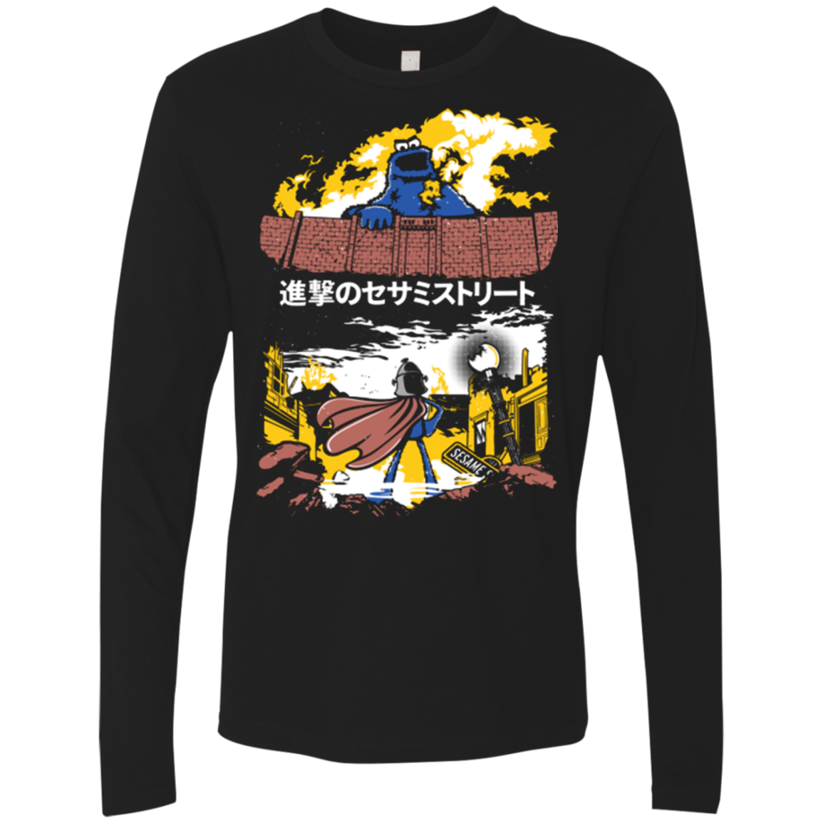 Attack on Sesame Street Men's Premium Long Sleeve