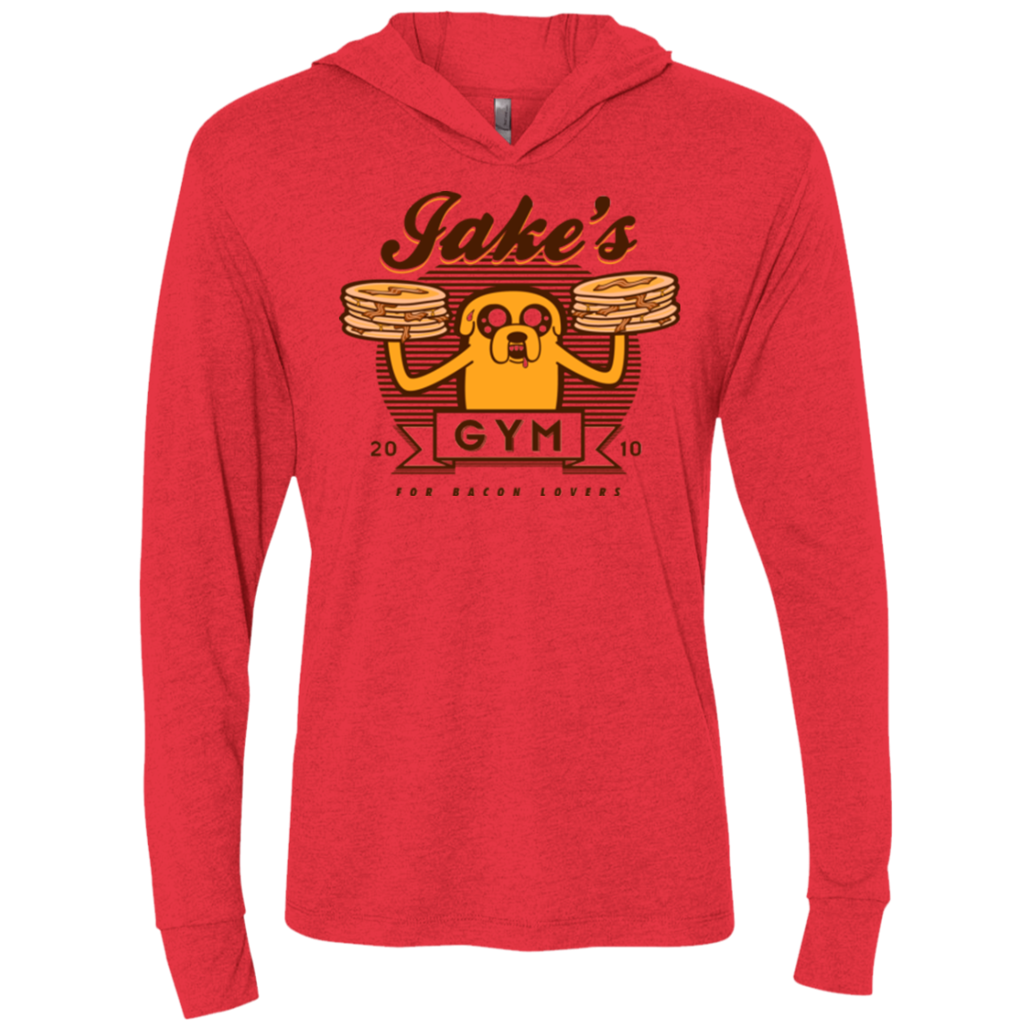 Bacon lovers gym Triblend Long Sleeve Hoodie Tee