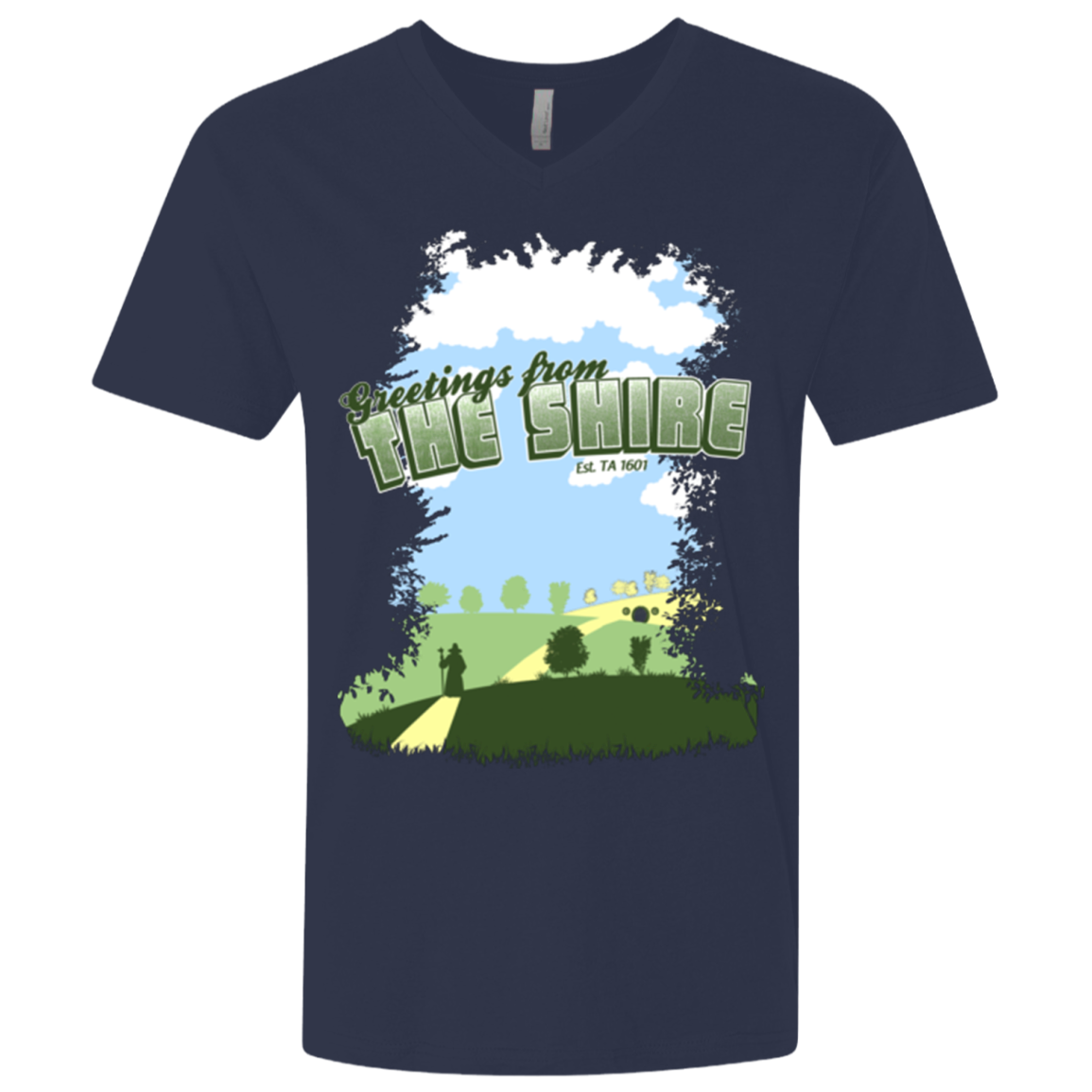 Greetings From Shire Men's Premium V-Neck