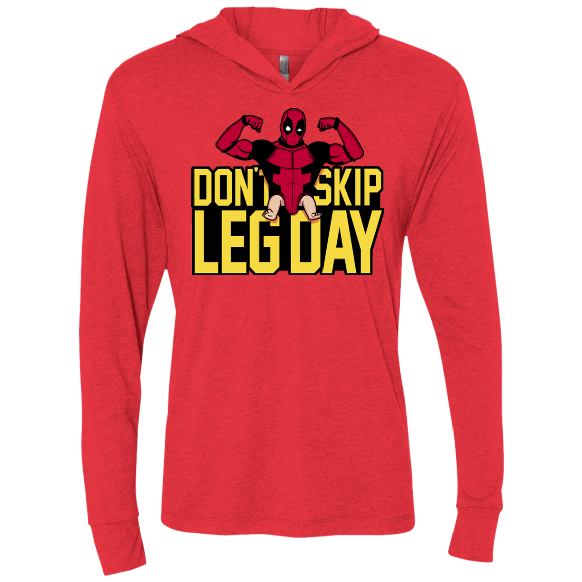 Dont Skip Leg Day Triblend Long Sleeve Hoodie Tee