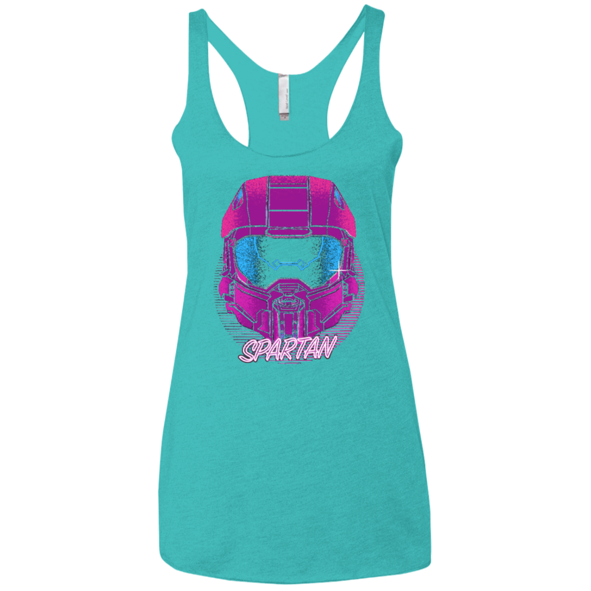 Spartan Helmet 80's Women's Triblend Racerback Tank