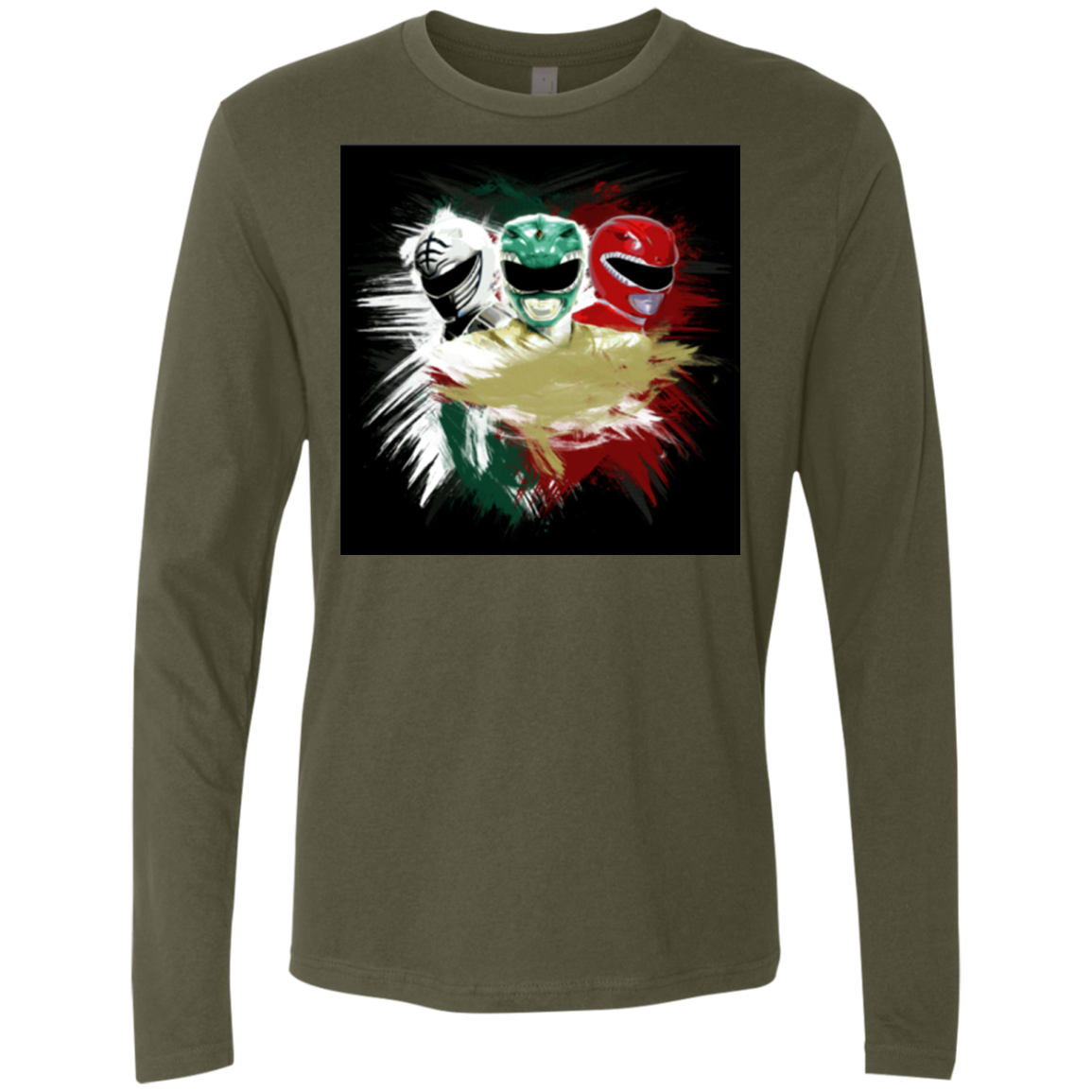 White Green Red Men's Premium Long Sleeve