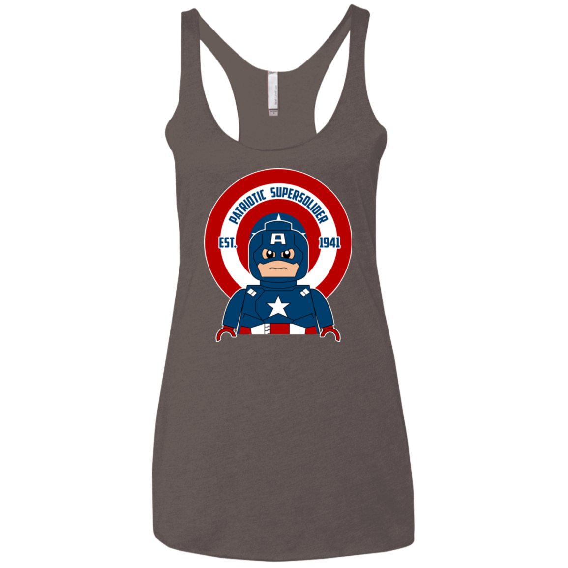 Patriotic Supersoldier Women's Triblend Racerback Tank