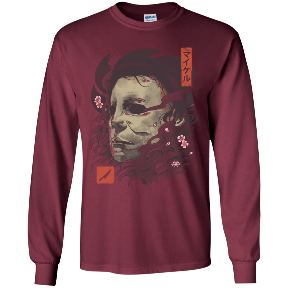 Oni Slasher Mask Youth Long Sleeve T-Shirt