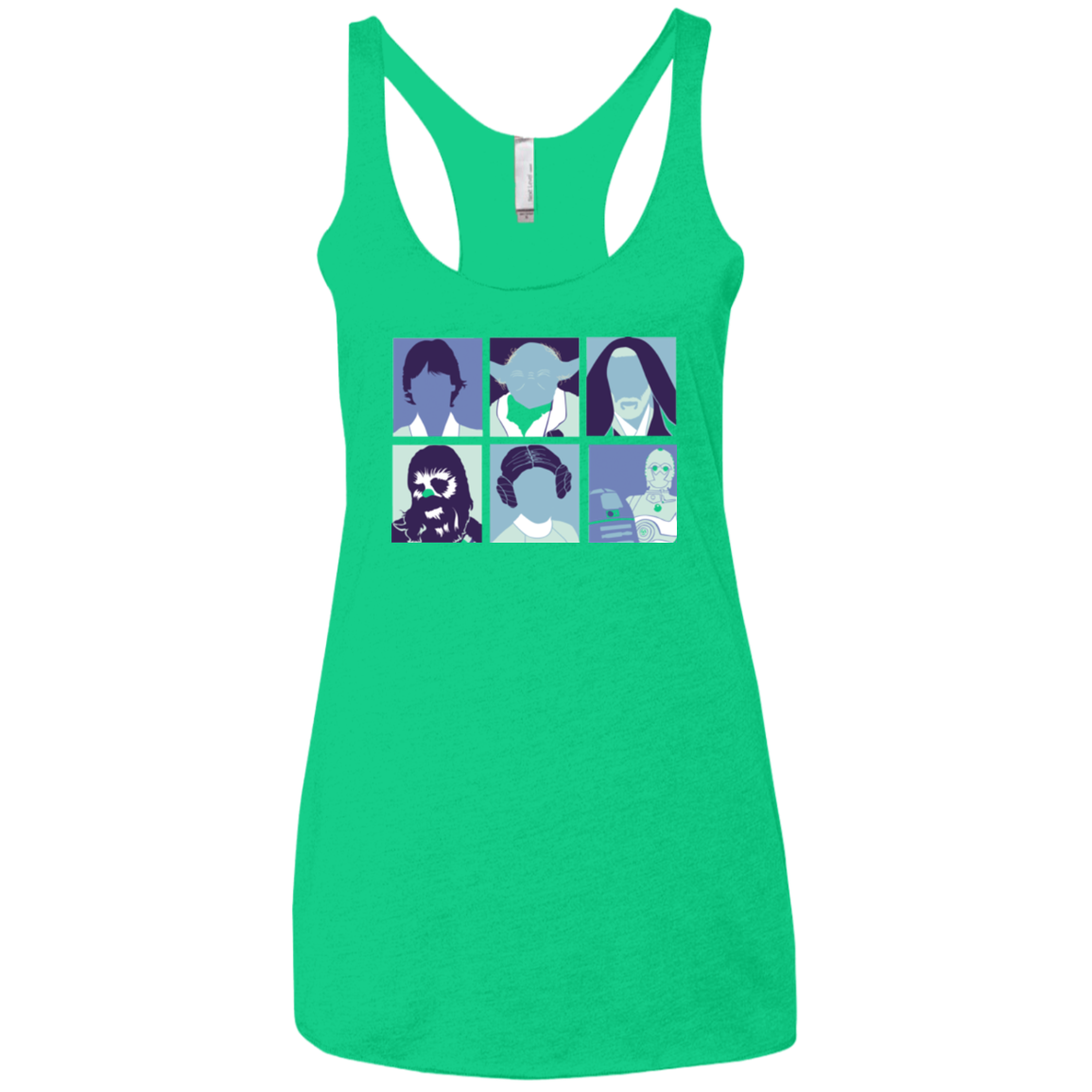 Wars pop Women's Triblend Racerback Tank