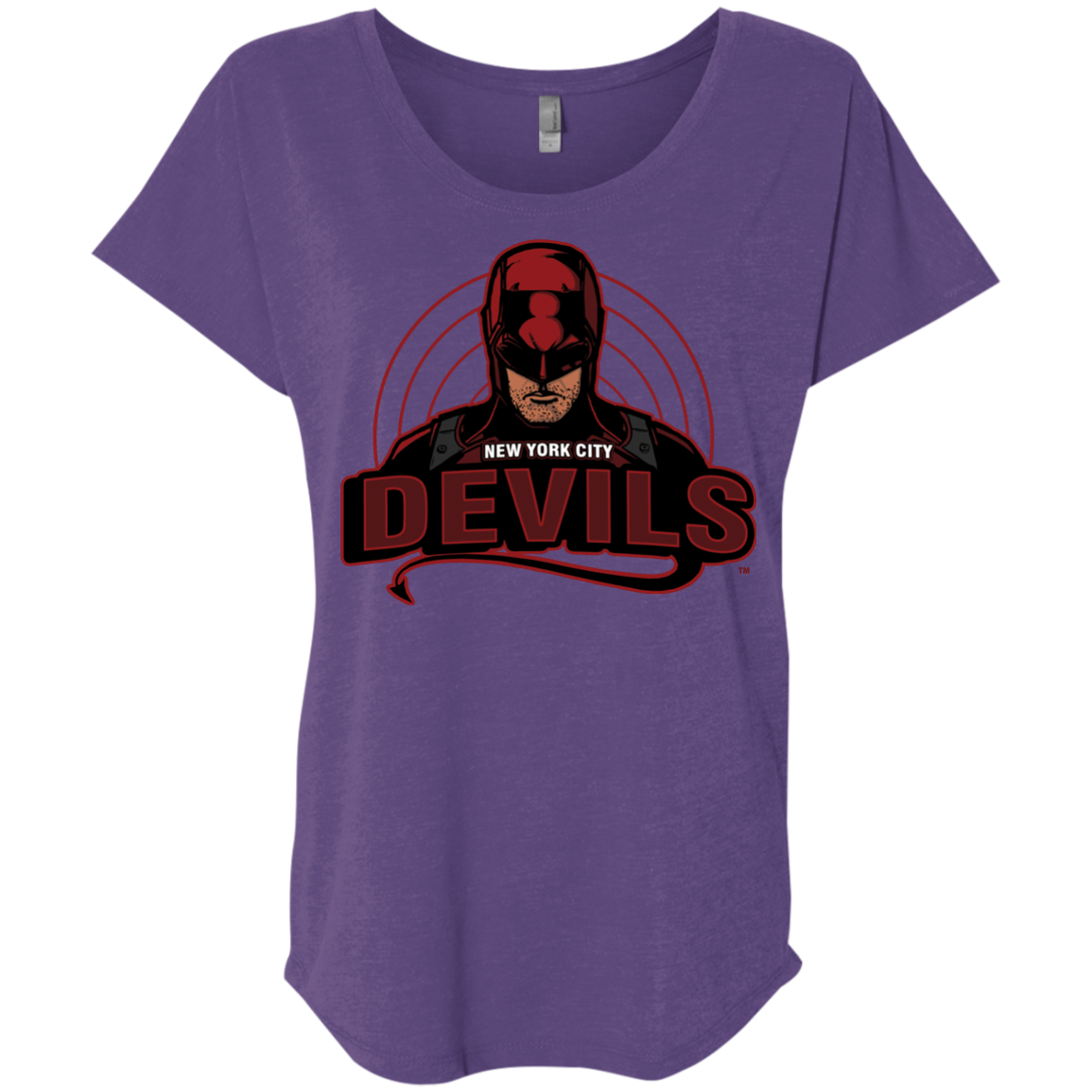 NYC Devils Triblend Dolman Sleeve