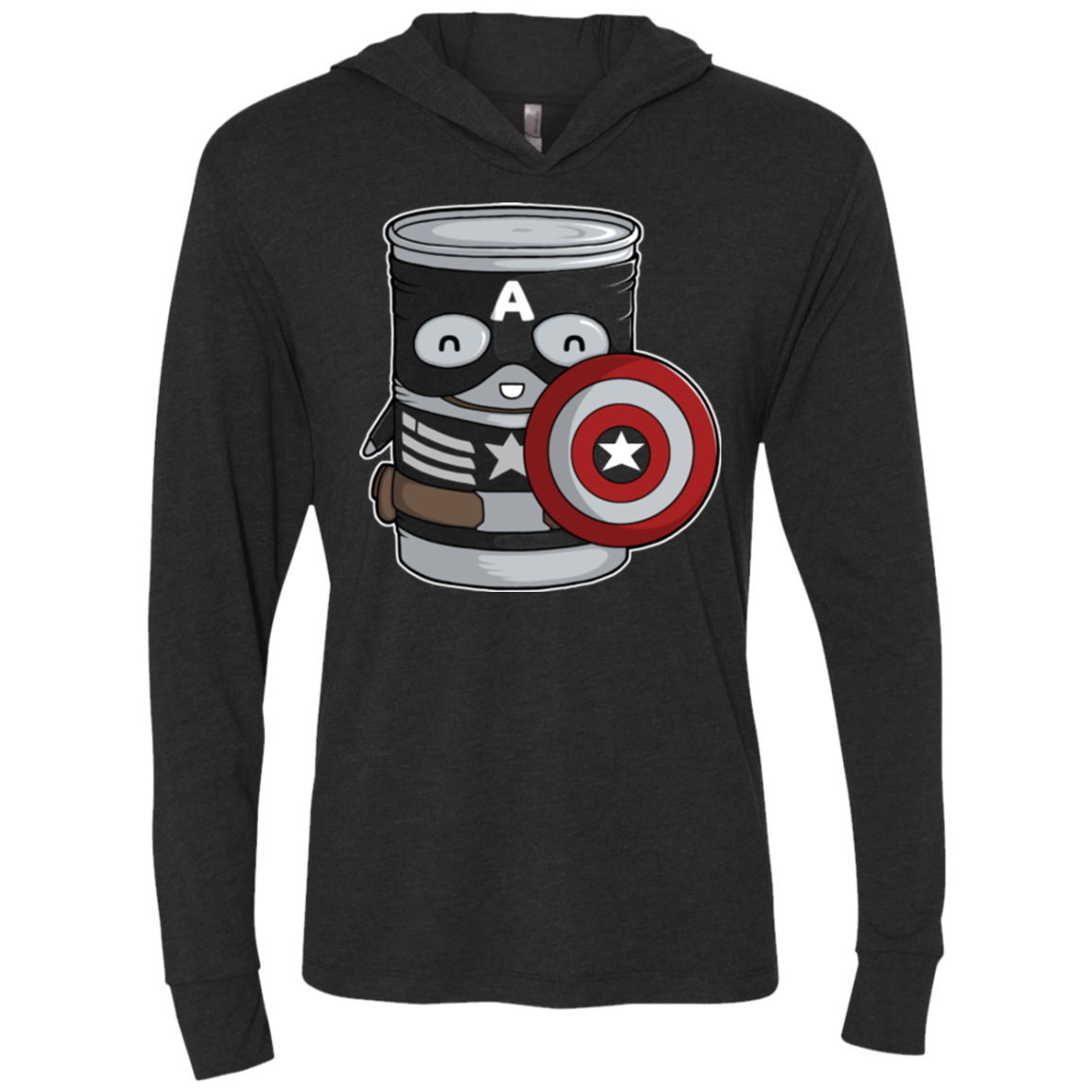 CapTin America Triblend Long Sleeve Hoodie Tee
