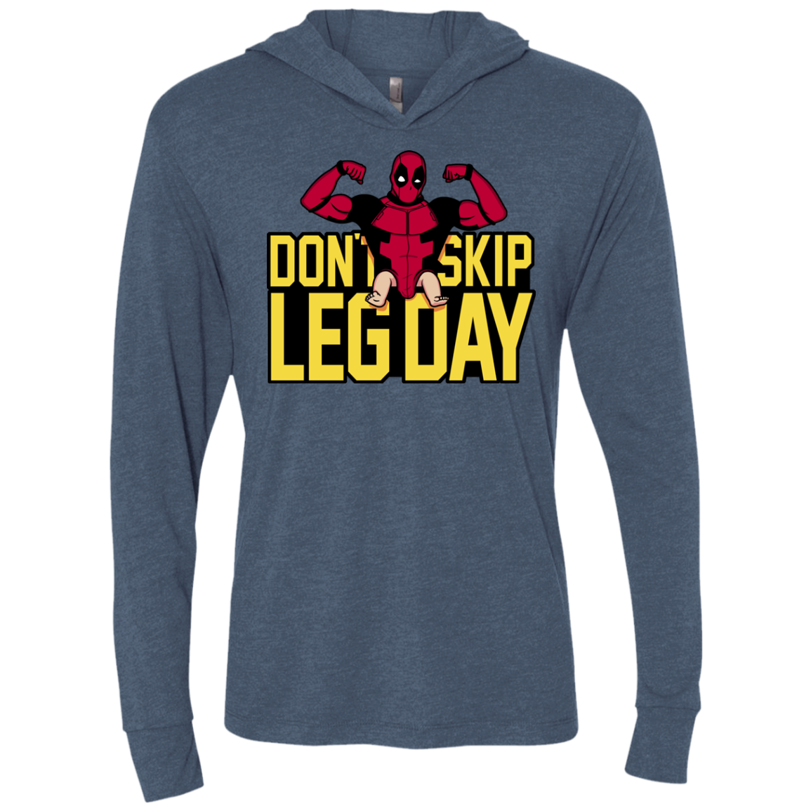 Dont Skip Leg Day Triblend Long Sleeve Hoodie Tee