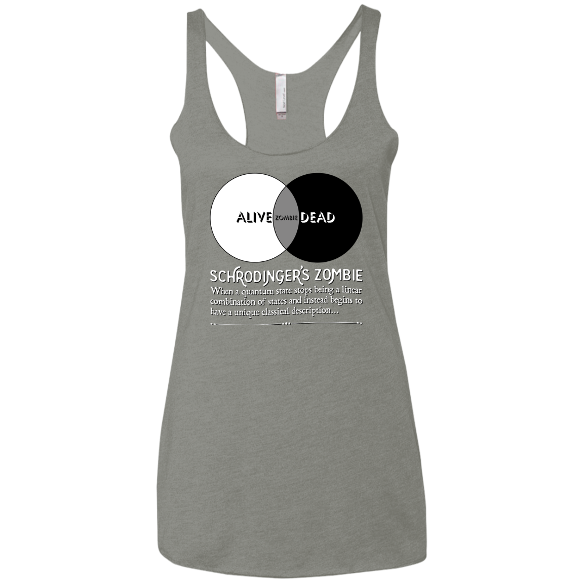 Schrödinger's Zombie Women's Triblend Racerback Tank