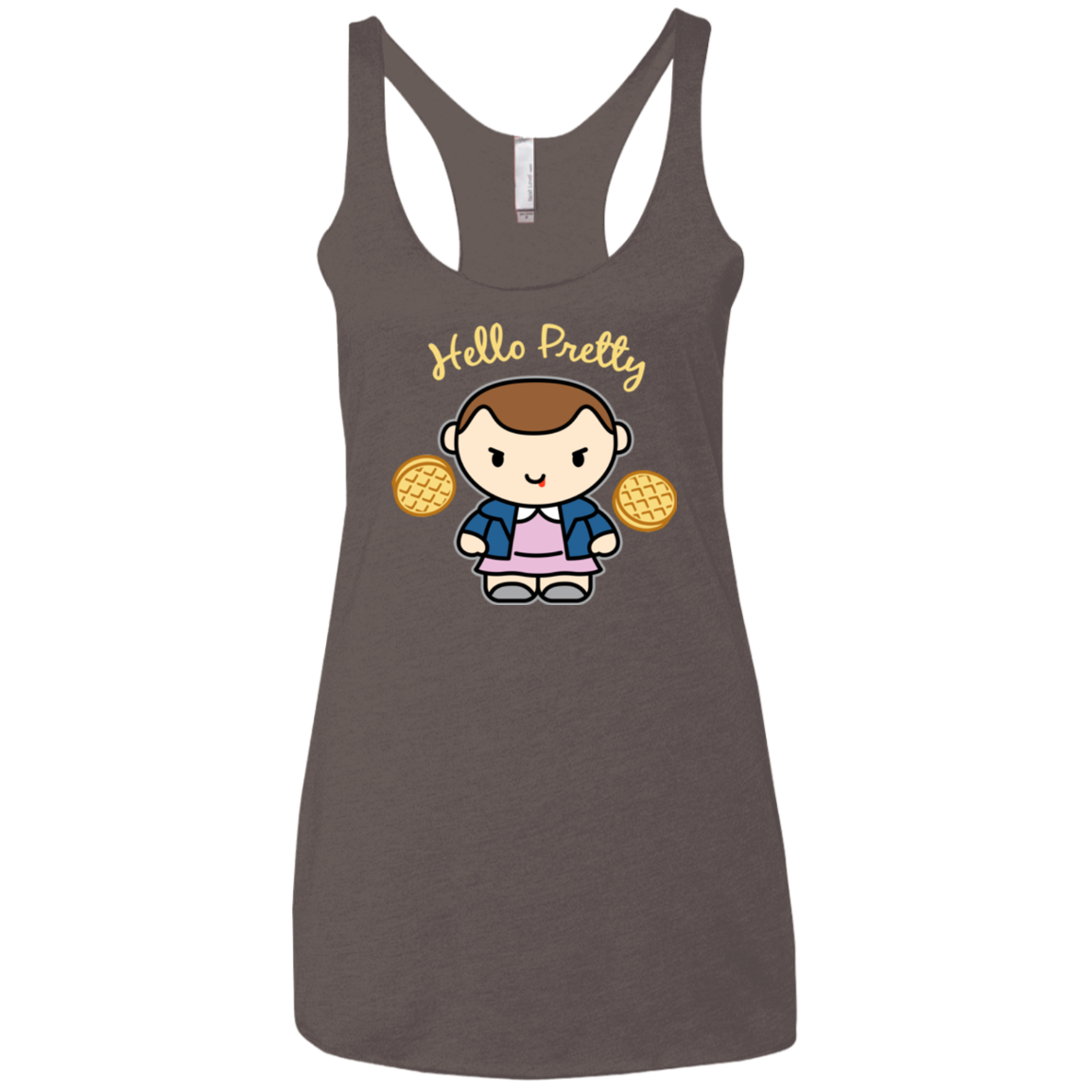 Hello Pretty Women's Triblend Racerback Tank