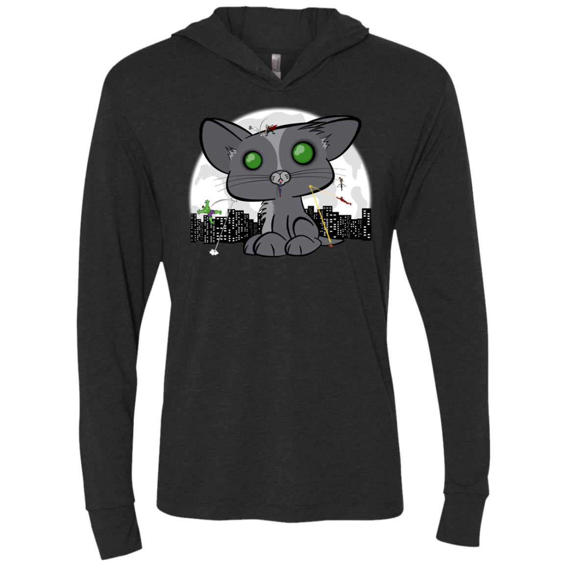 Felinity War Triblend Long Sleeve Hoodie Tee