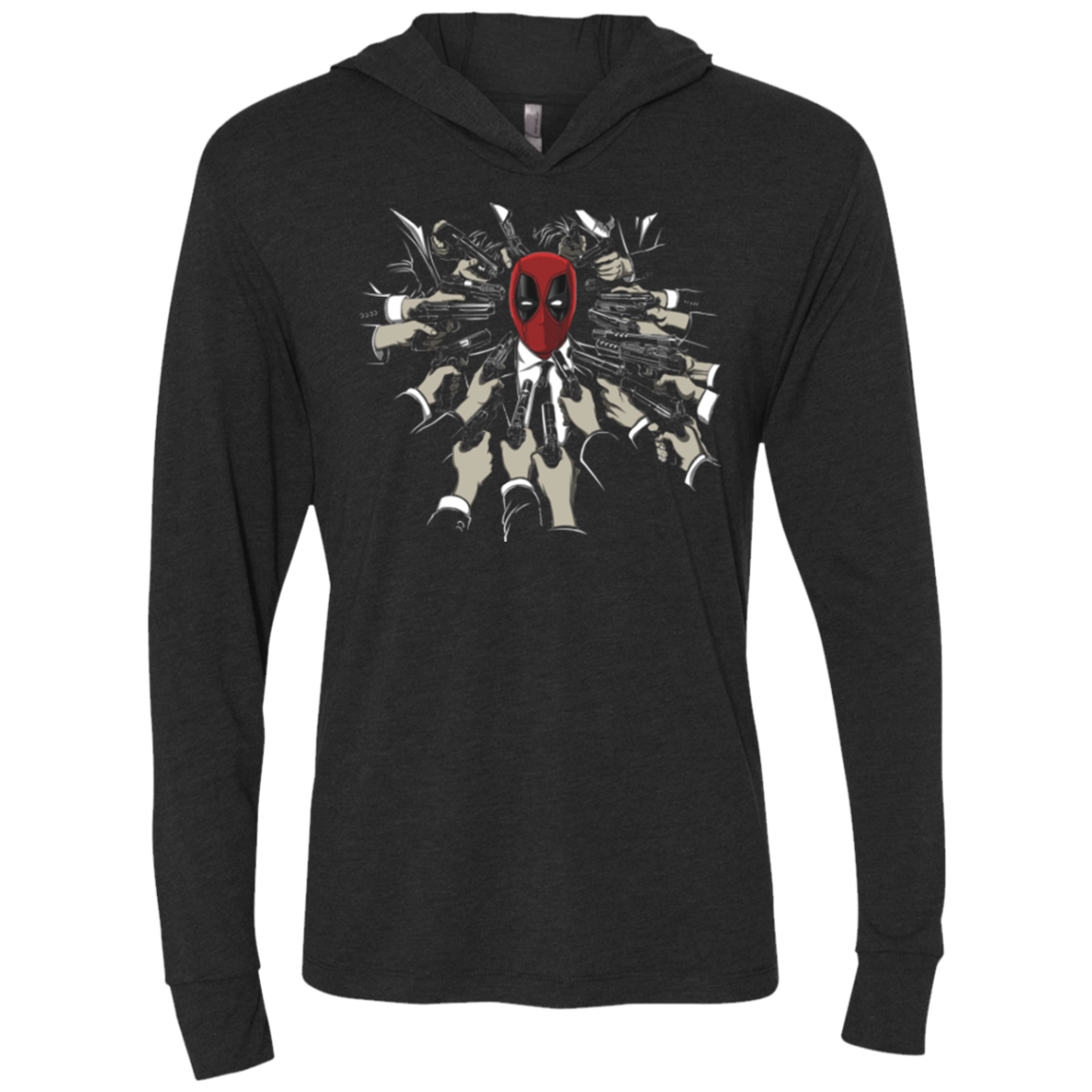 The Babayaga Triblend Long Sleeve Hoodie Tee