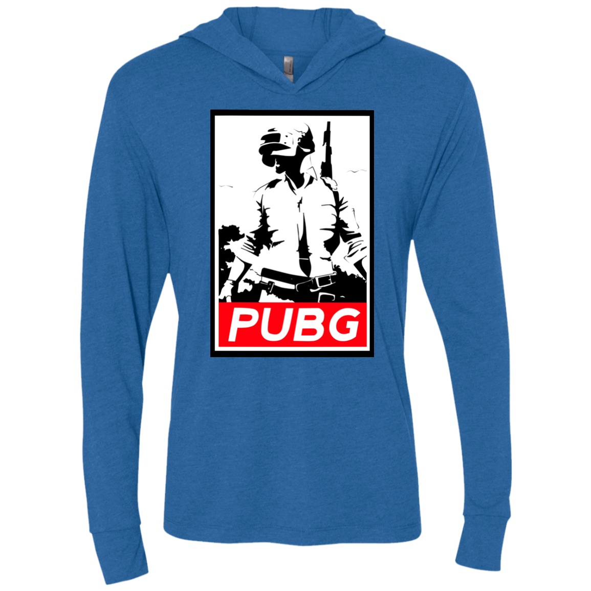 PUBG Triblend Long Sleeve Hoodie Tee