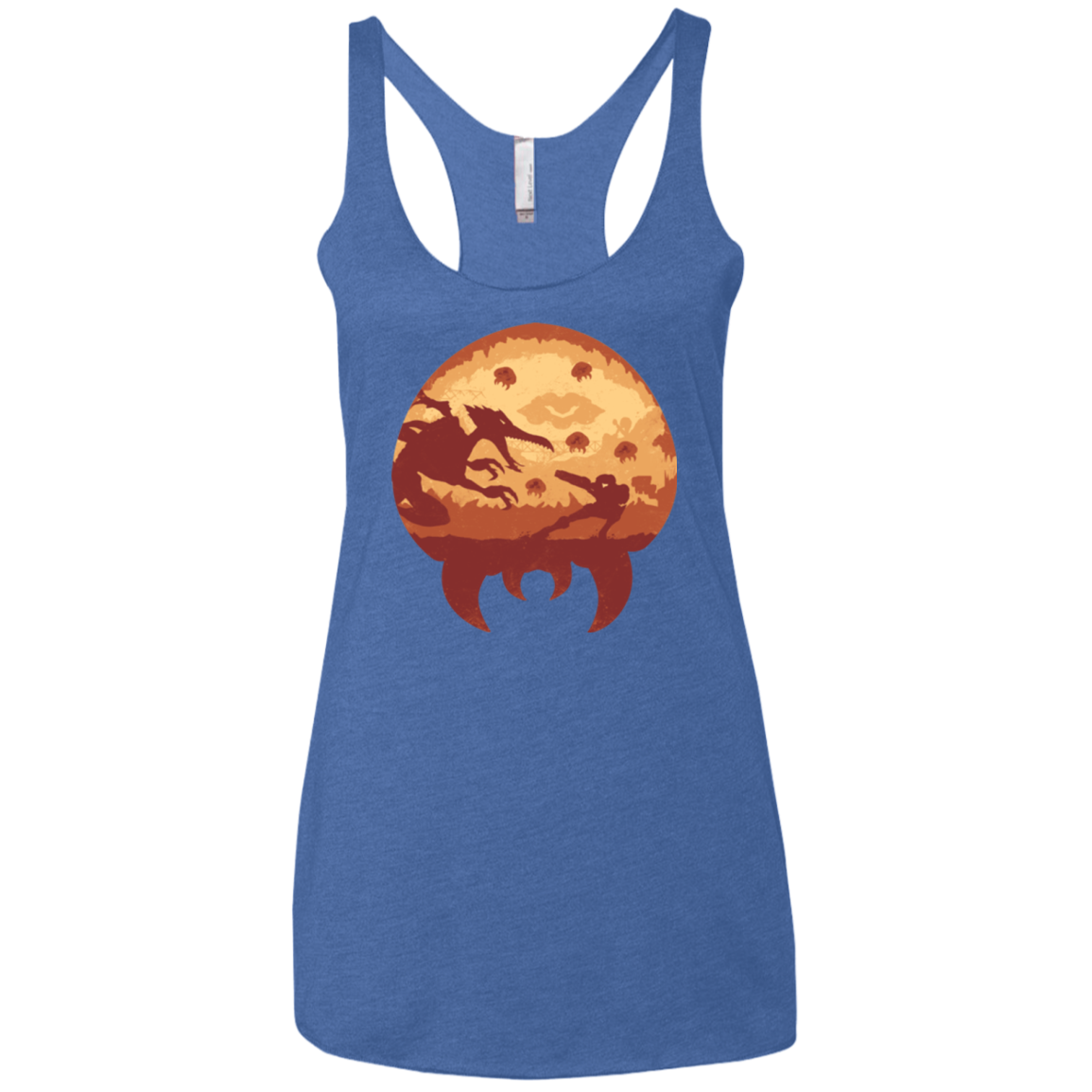 Escape from Zebes Women's Triblend Racerback Tank