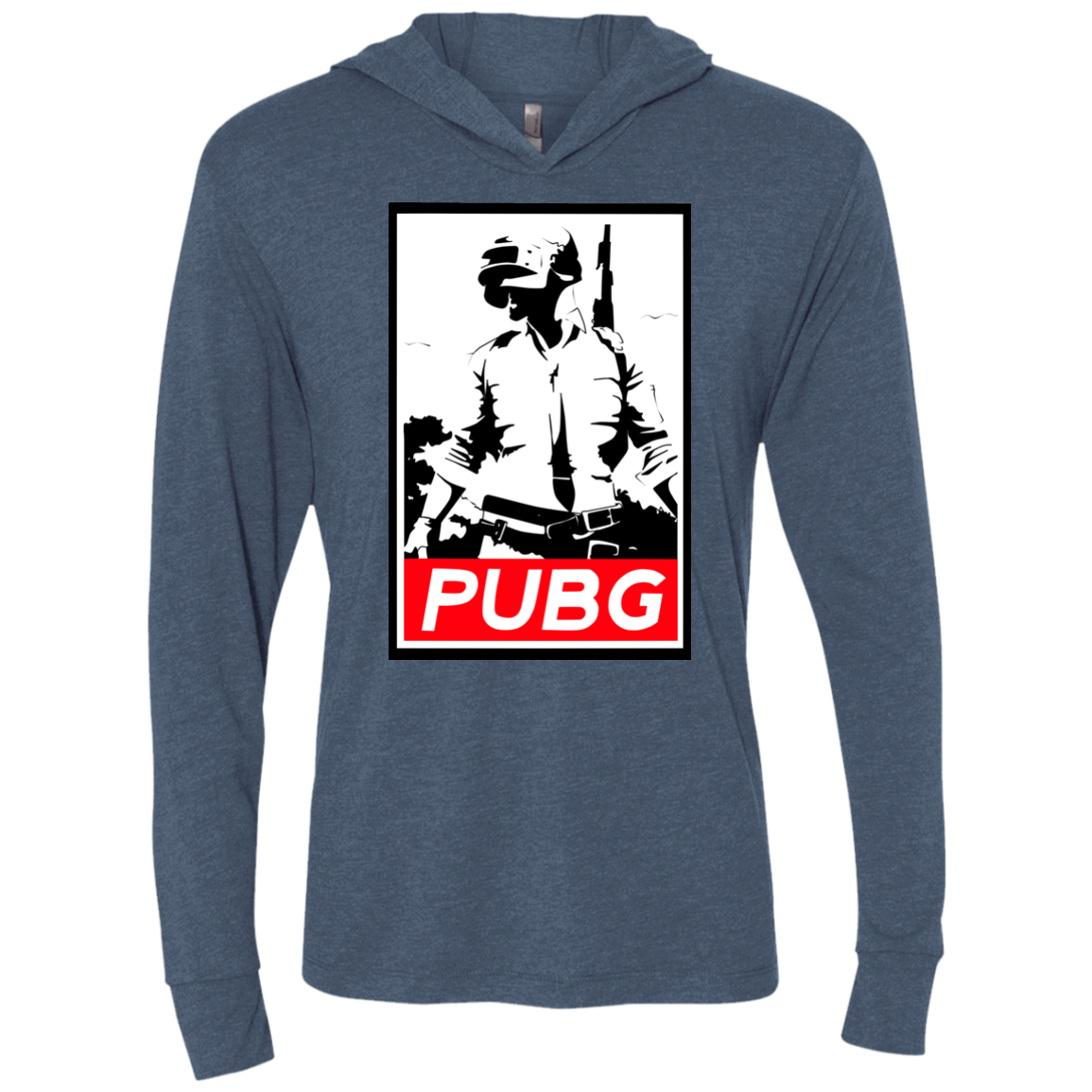 PUBG Triblend Long Sleeve Hoodie Tee