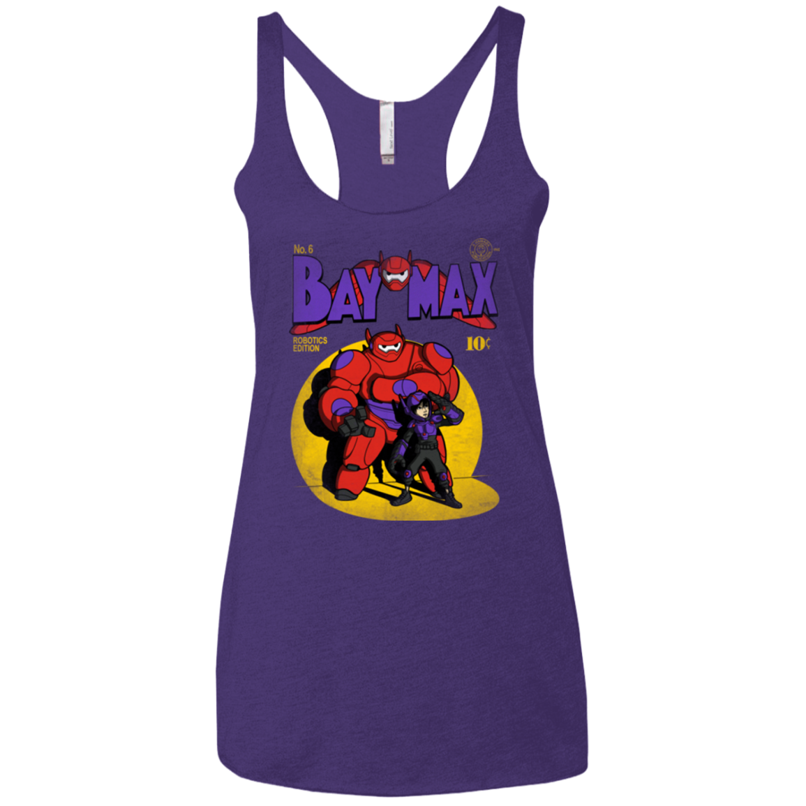 Baymax Number 9 Women's Triblend Racerback Tank