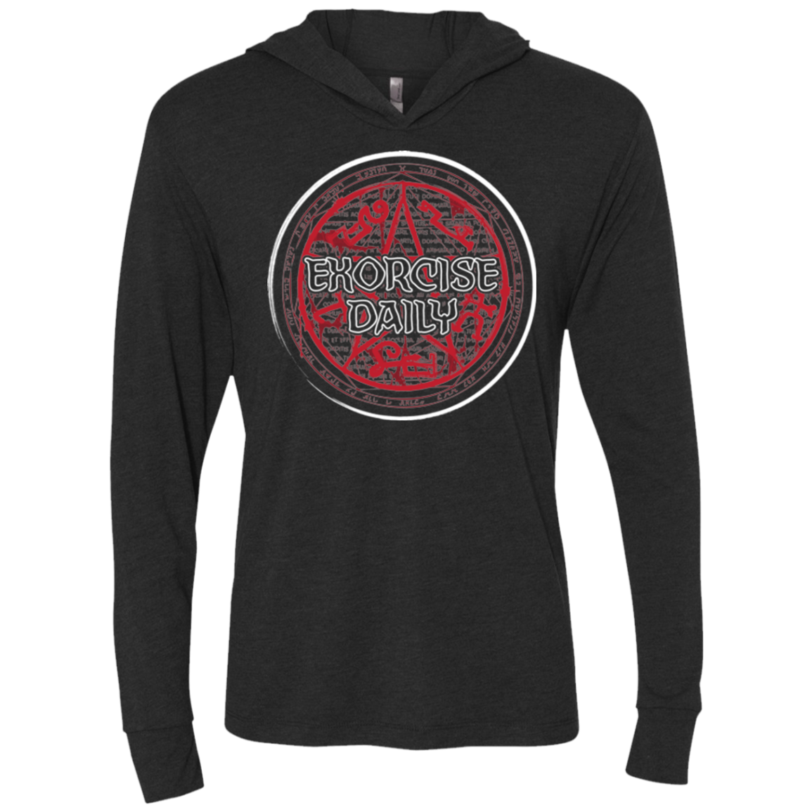 Exorcise Daily Triblend Long Sleeve Hoodie Tee