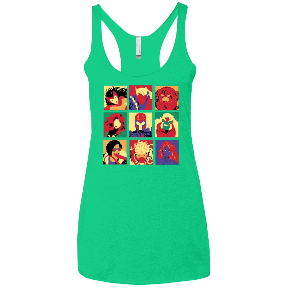 X villains pop Women's Triblend Racerback Tank
