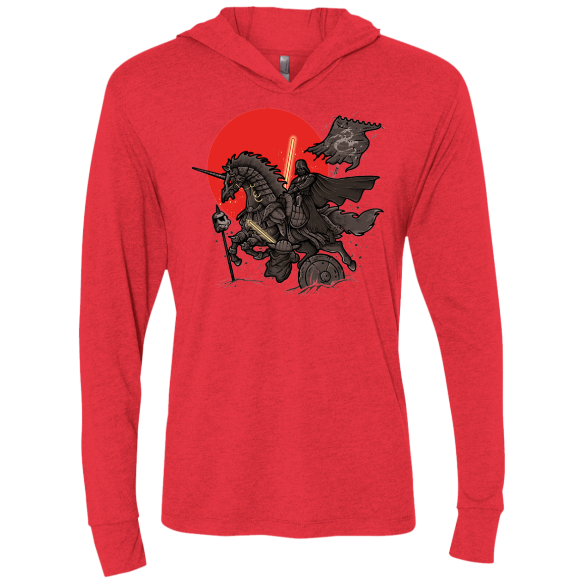 SAMURAI GALAXY Triblend Long Sleeve Hoodie Tee