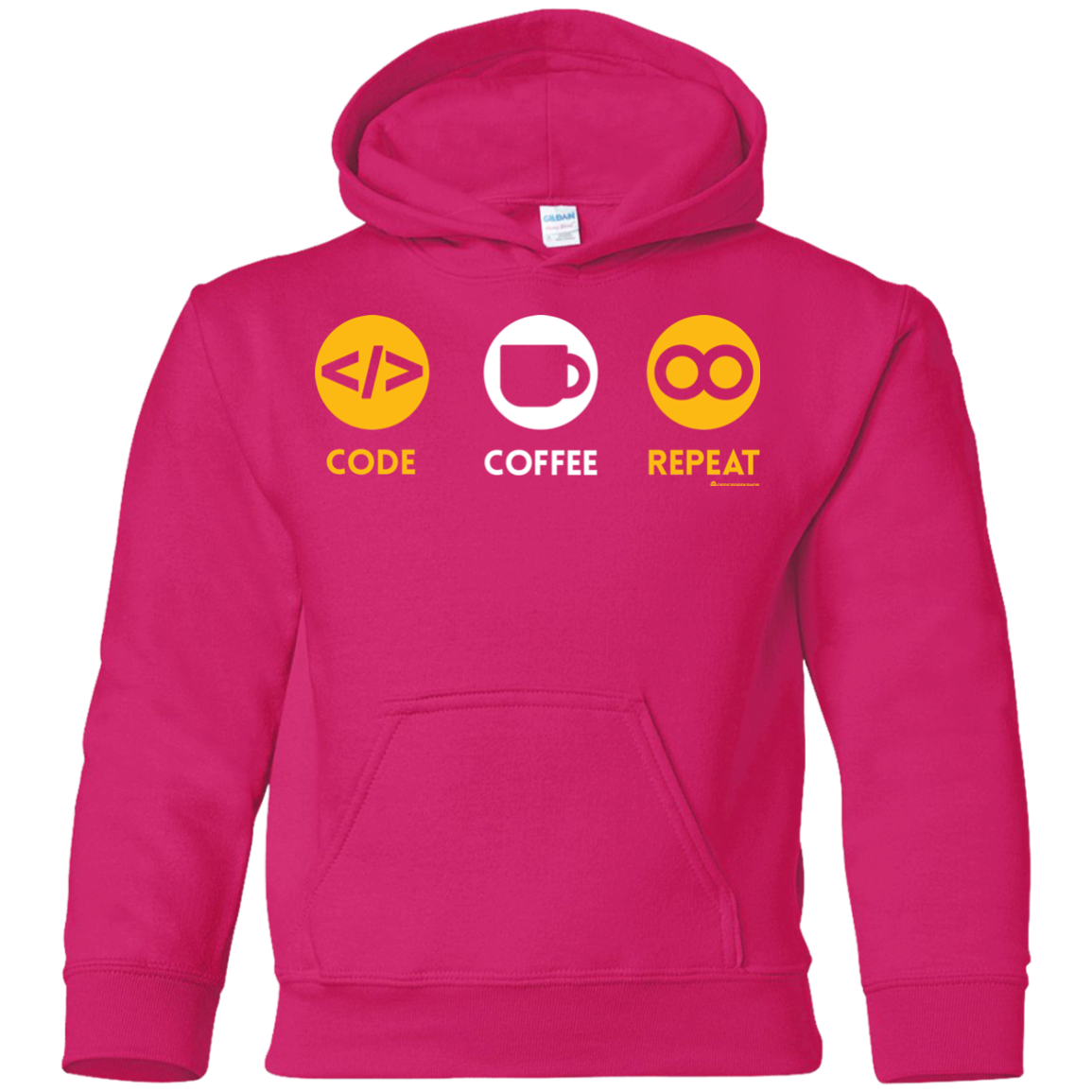 Code Coffee Repeat Youth Hoodie