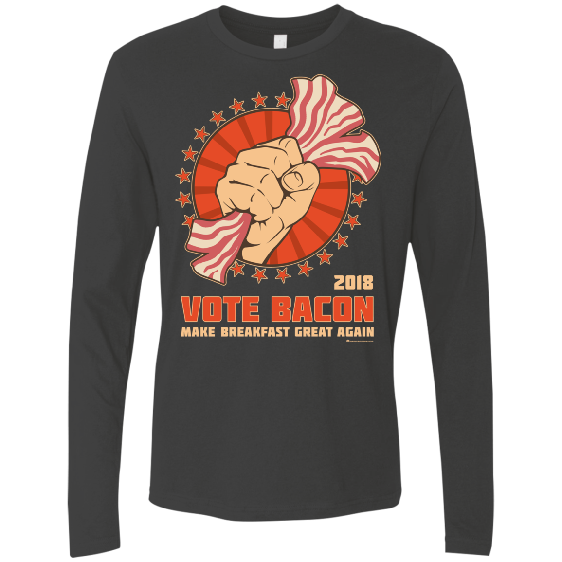 Vote Bacon In 2018 Men's Premium Long Sleeve