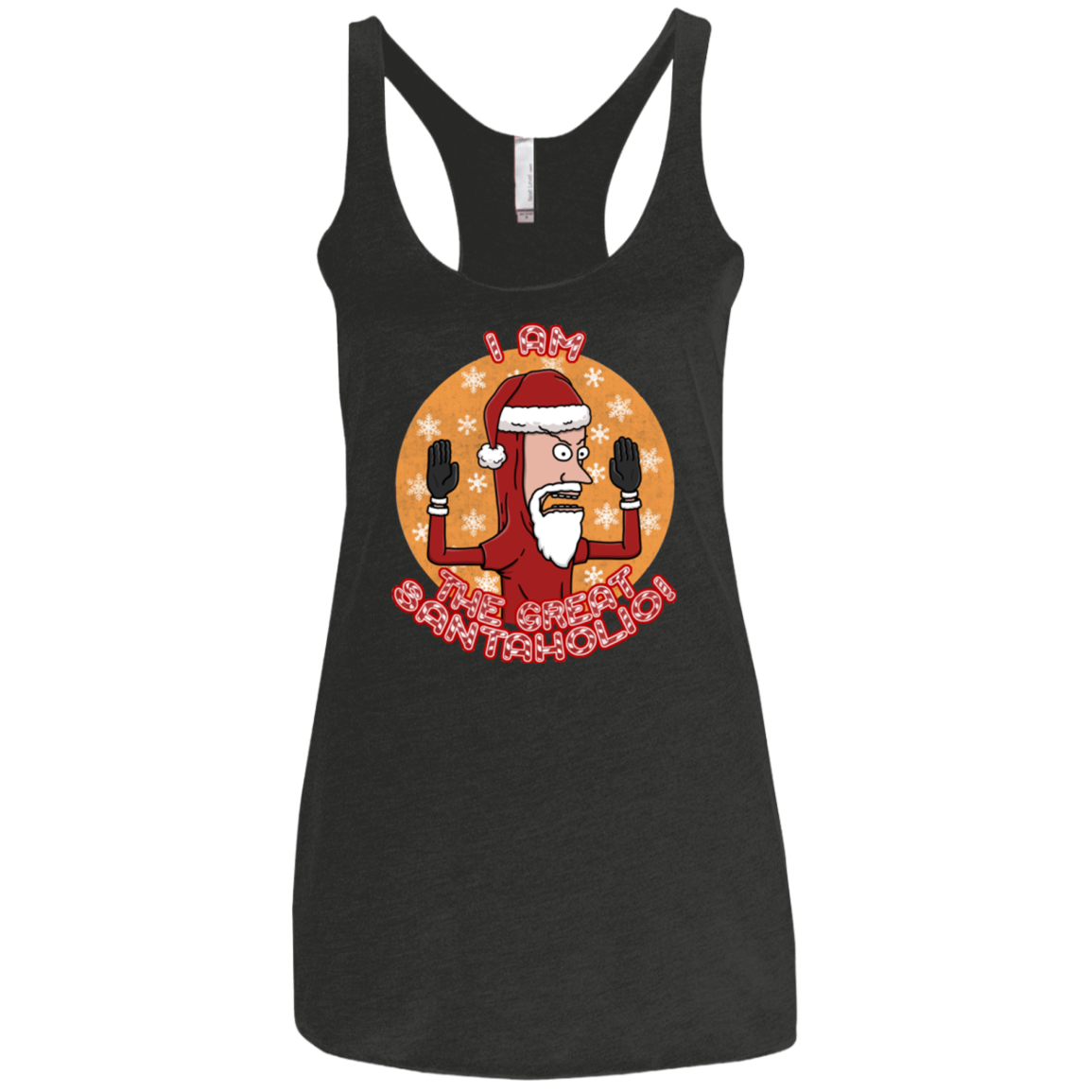 The Great Santaholio Women's Triblend Racerback Tank
