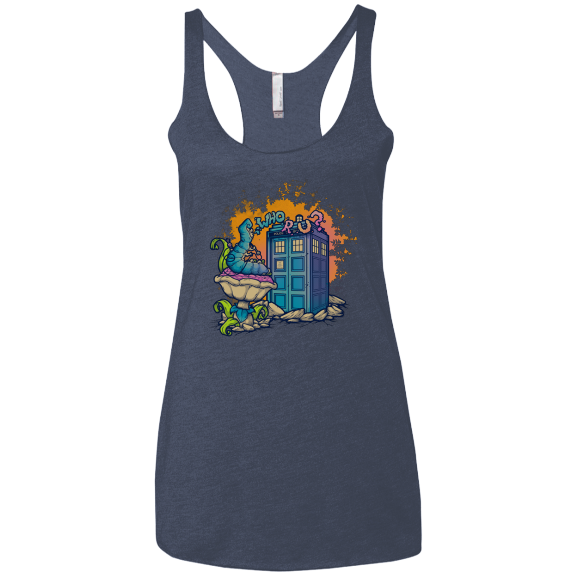 WHO R U 2 Women's Triblend Racerback Tank