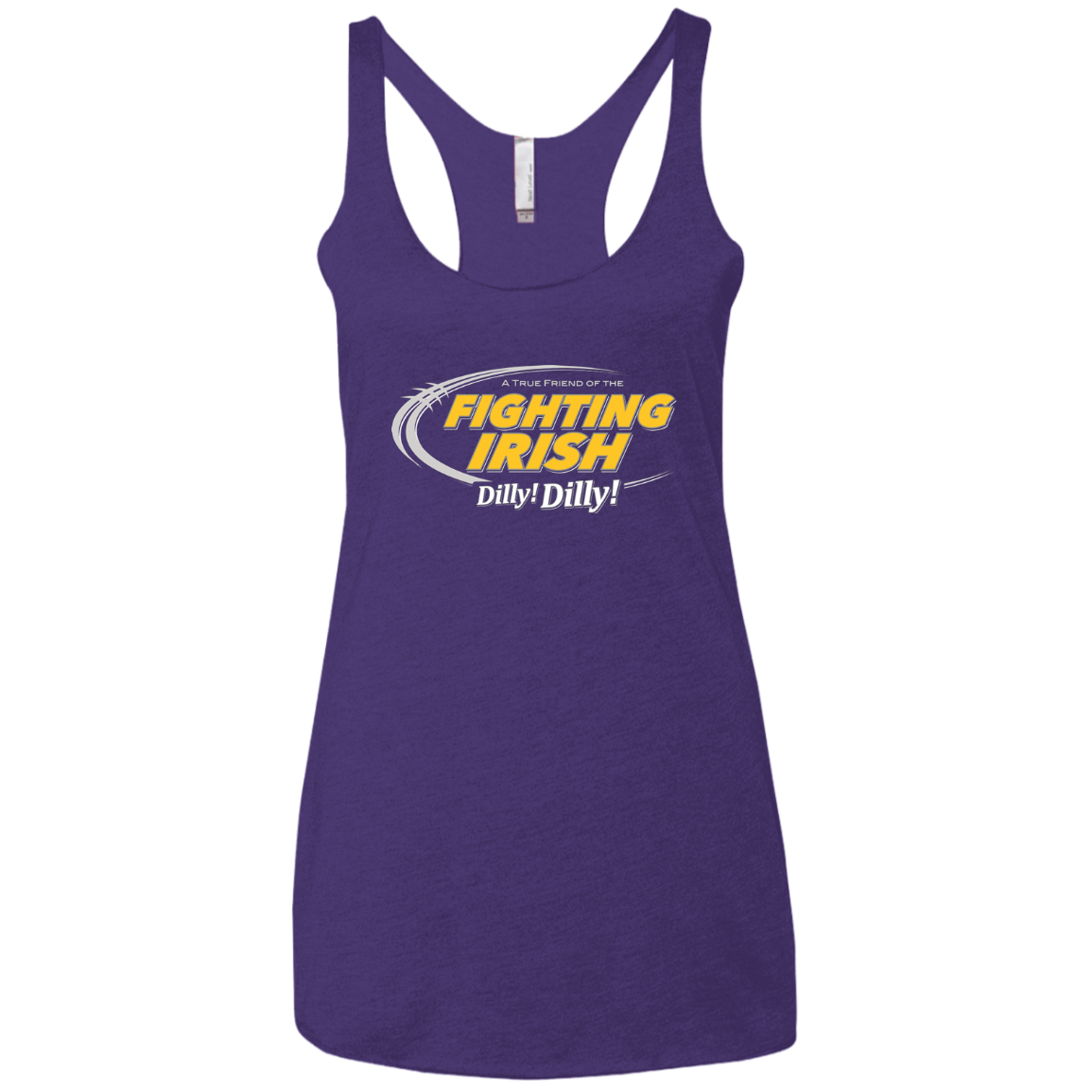 Notre Dame Dilly Dilly Women's Triblend Racerback Tank