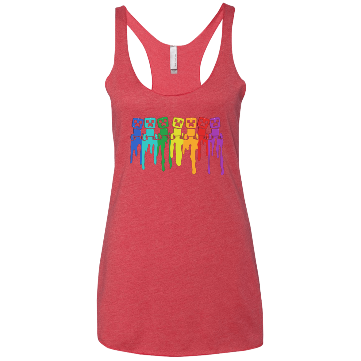 Rainbow Creeps Women's Triblend Racerback Tank
