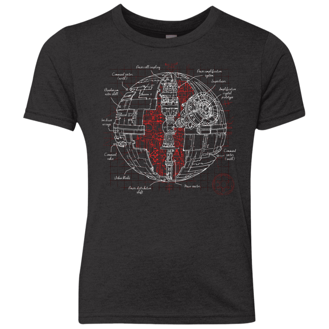 Death Star Plan Youth Triblend T-Shirt