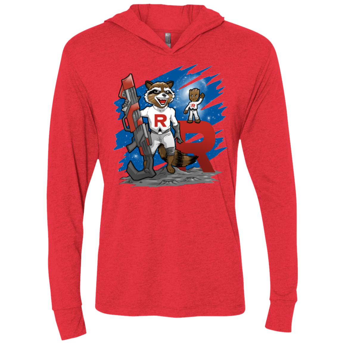 Team R Triblend Long Sleeve Hoodie Tee