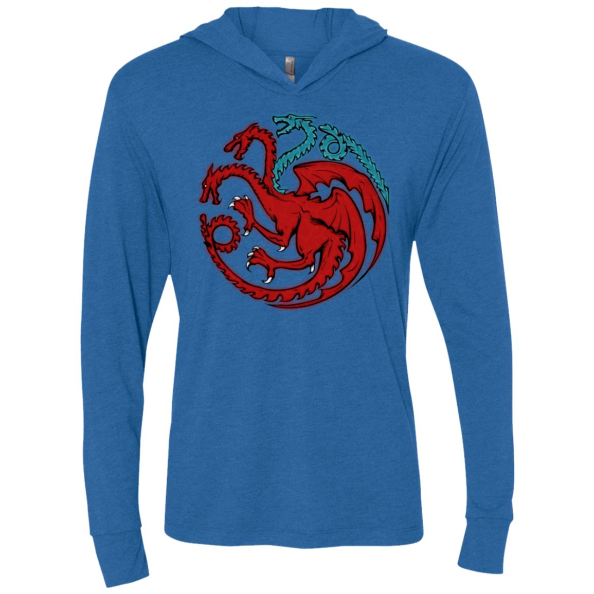 Trinity of fire and ice V2 Triblend Long Sleeve Hoodie Tee