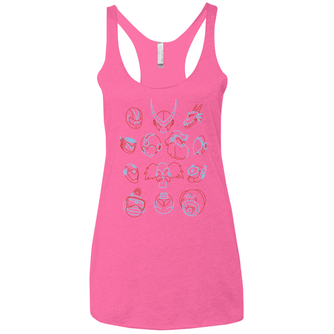 MEGA HEADS 2 Women's Triblend Racerback Tank