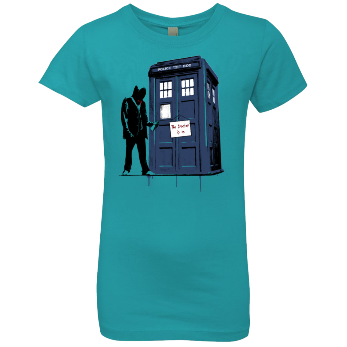 Exit Through Tardis Girls Premium T-Shirt