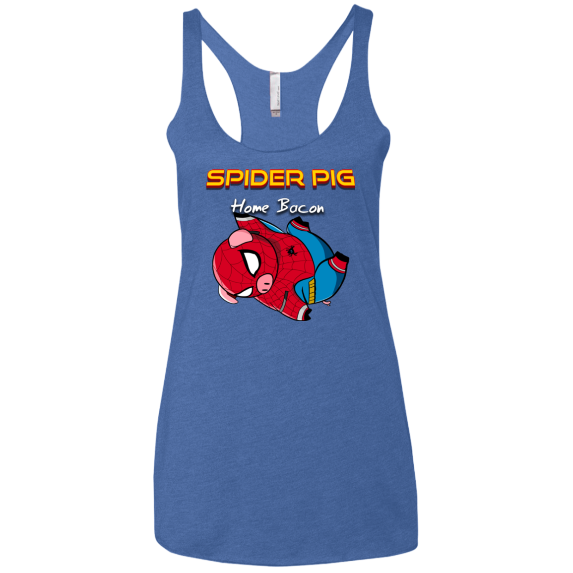 Spider Pig Hanging Women's Triblend Racerback Tank