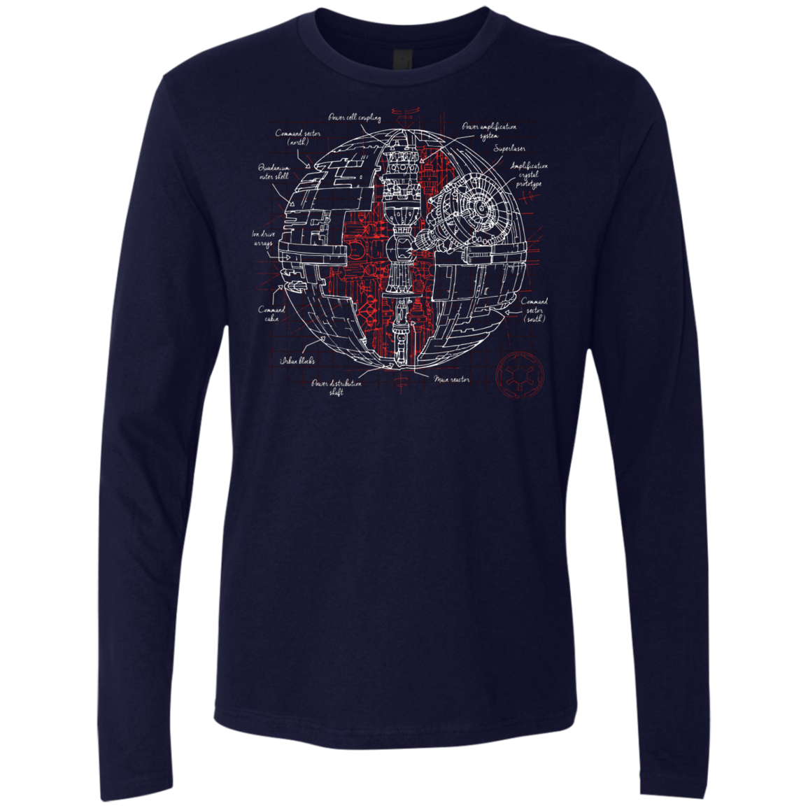 Death Star Plan Men's Premium Long Sleeve
